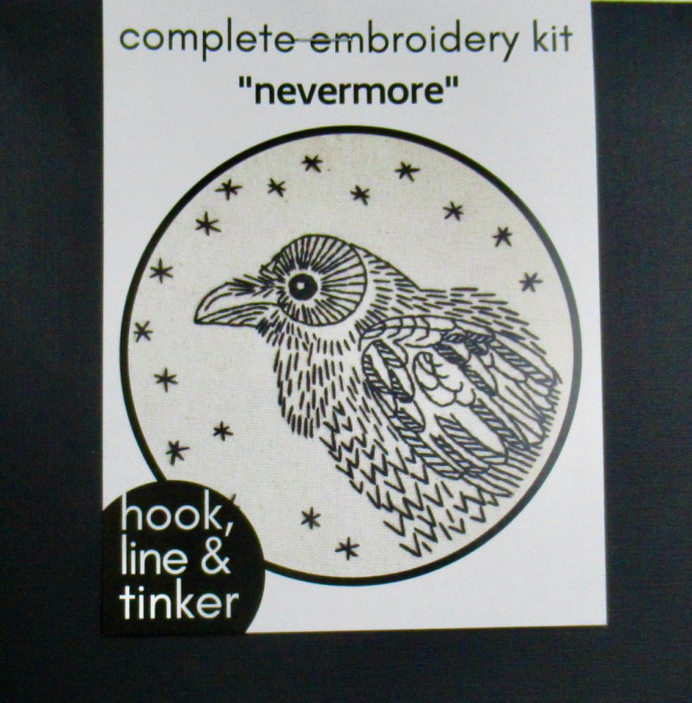 A completed stamped embroidery kit Nevermore by Hook, Line and Tinker :  r/Embroidery