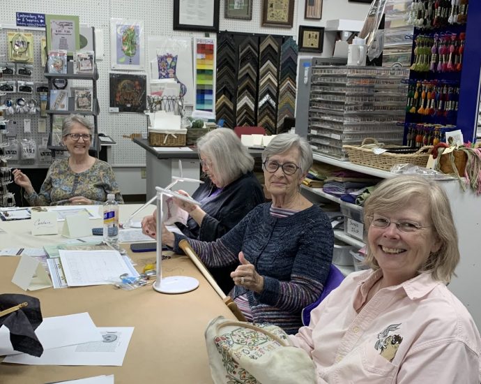 Group of our Stitch In participants, stitchers